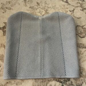 Aerie Light Blue Ribbed Knit Top